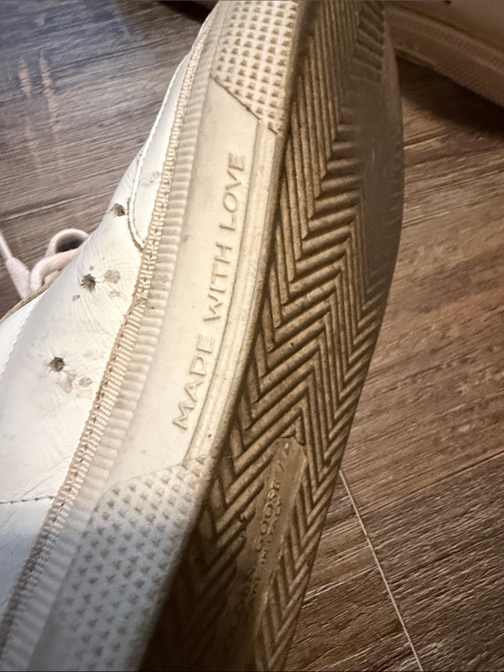 Cream Leather Low-Top Sneakers with Leopard Star Accent - Picture 7 of 8